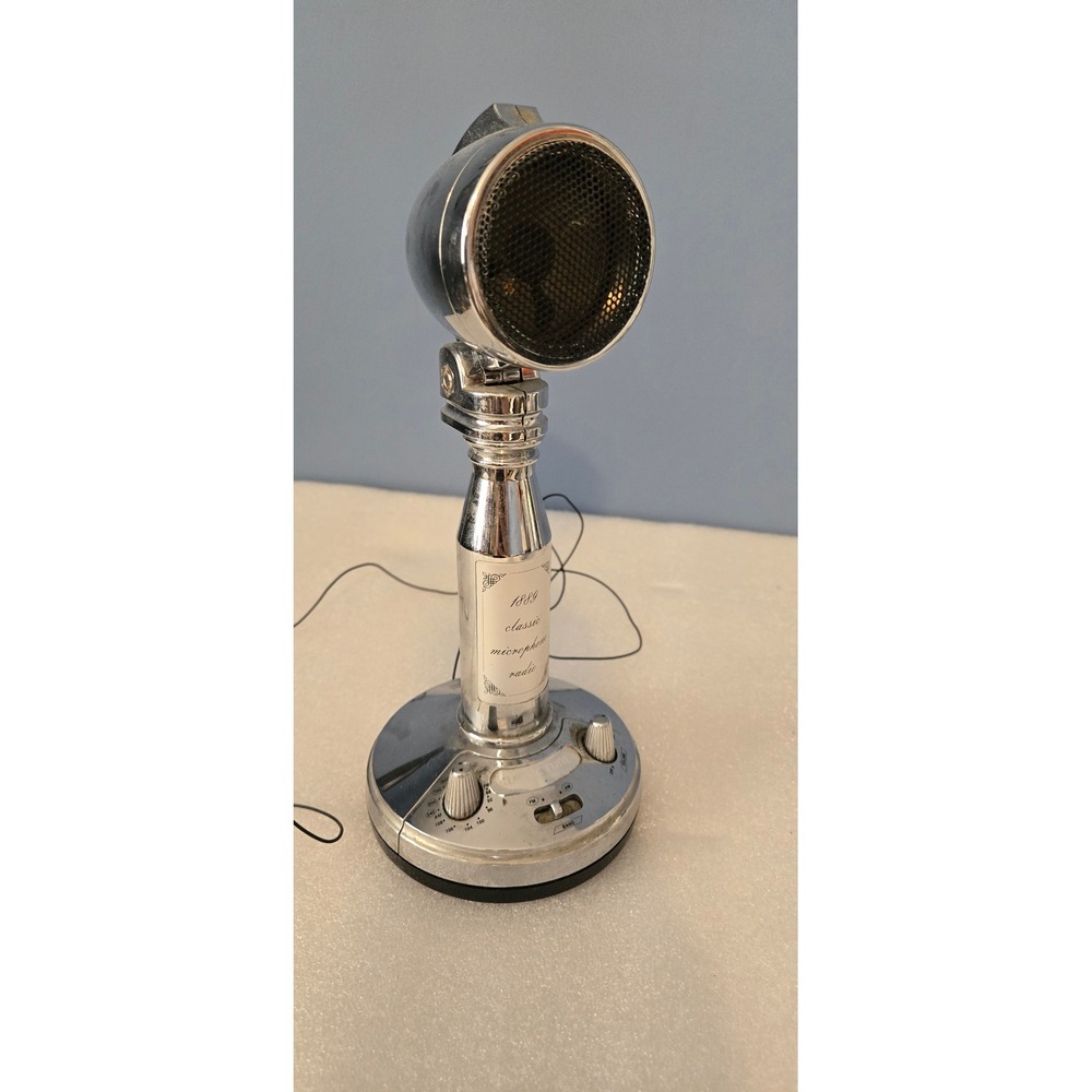 Jerdon Classic Tune 1889 Microphone Radio AM FM Chrome Retro JD47 For Parts